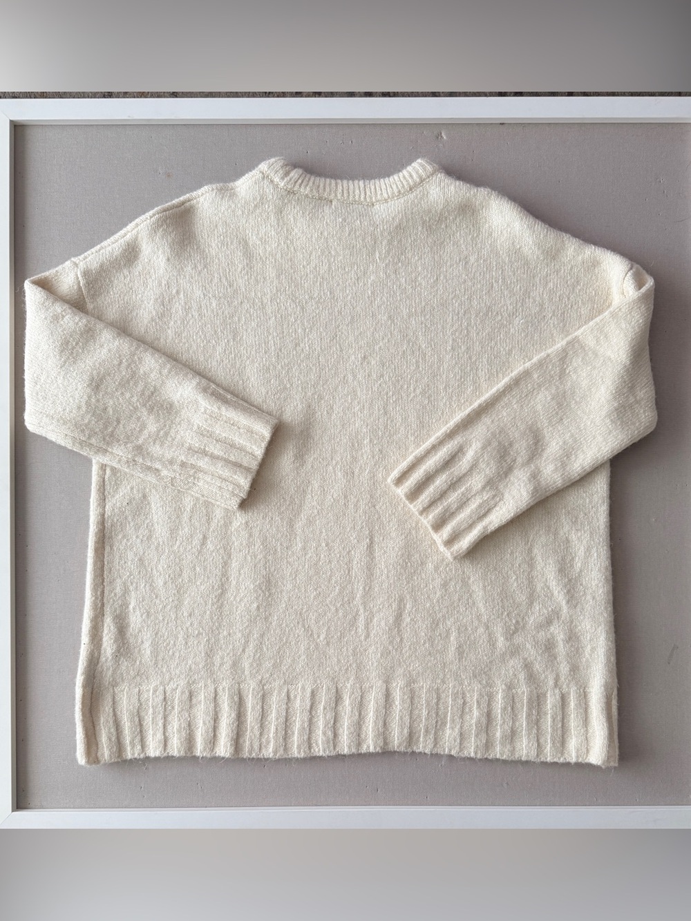 Moussy Cream Knit Oversized Sweater - One Size